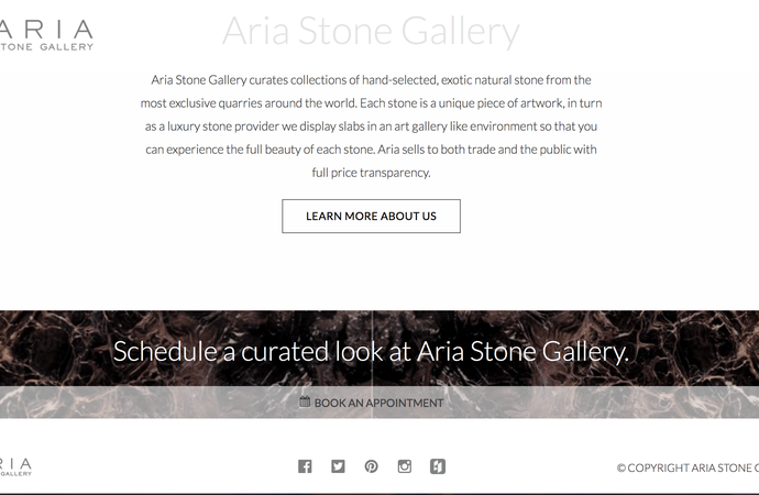 Aria Stone Gallery Launches New Website